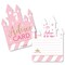 Big Dot of Happiness Little Princess Crown - Castle Wish Card Pink and Gold Princess Baby Shower Activities - Shaped Advice Cards Game - Set of 20